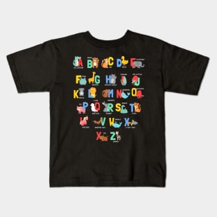 Animal Alphabet funny Kids T-Shirt